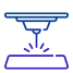 Icon of a laser engraving machine.