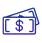 Icon of money bills with a dollar sign.